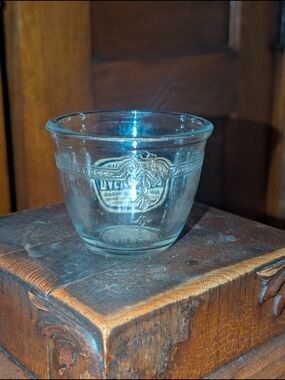 Vintage Fire-King Oven-Glass custard/baking cup Anchor Hocking Glass with Labels